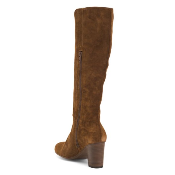 OROSCURO Black Made In Italy Suede Heel High Shaft Boots - Picture 2 of 2